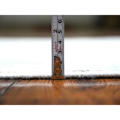 Oushak And Peshawar Wool Hand Knotted Rug Grey Ivory 2.8X12.2 -O074778