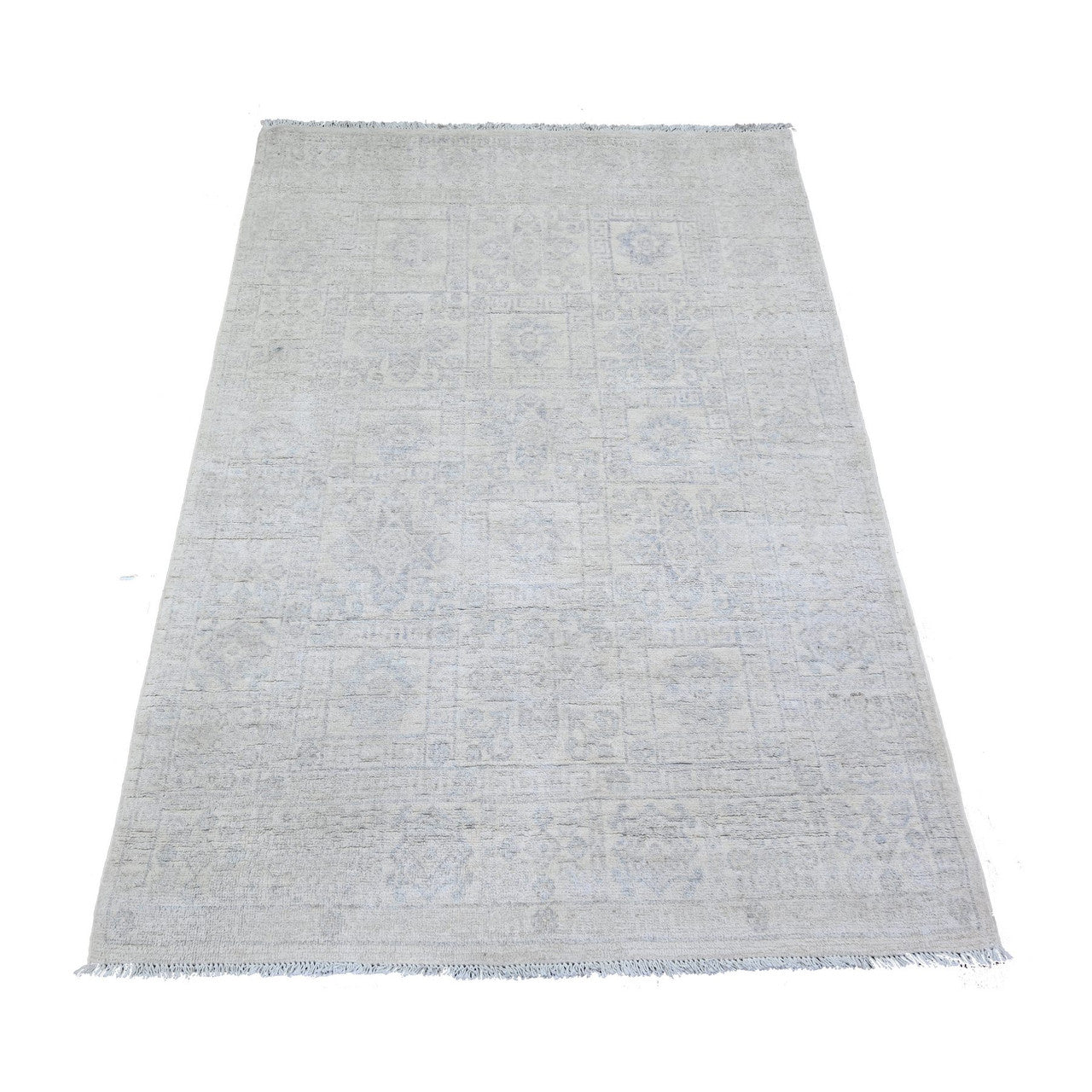 Oushak And Peshawar Wool Hand Knotted Rug Ivory Pacific Pearl Ivory 3.10X5.7 -O074786