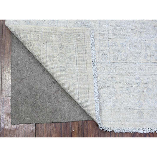 Oushak And Peshawar Wool Hand Knotted Rug Ivory Pacific Pearl Ivory 3.10X5.7 -O074786