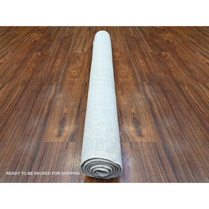 Oushak And Peshawar Wool Hand Knotted Rug Ivory Pacific Pearl Ivory 3.10X5.7 -O074786