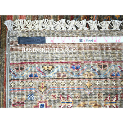Kazak Wool Hand Knotted Rug Grey No Border 3.4X5.1 -O074789
