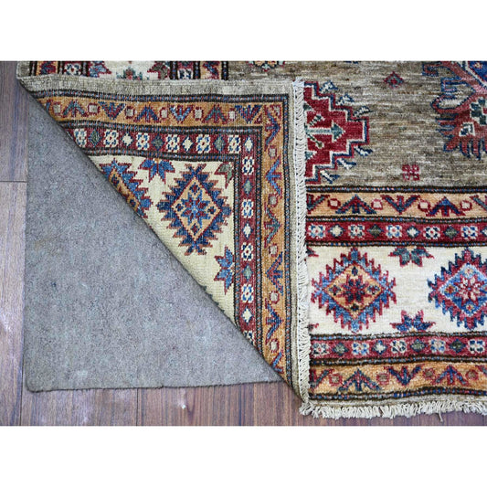 Kazak Wool Hand Knotted Rug Beige No Border 5.1X6.10 -O074797