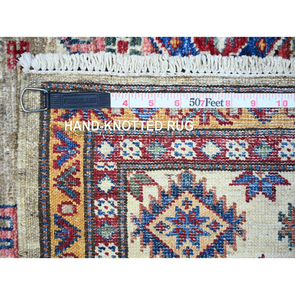 Kazak Wool Hand Knotted Rug Beige No Border 5.1X6.10 -O074797
