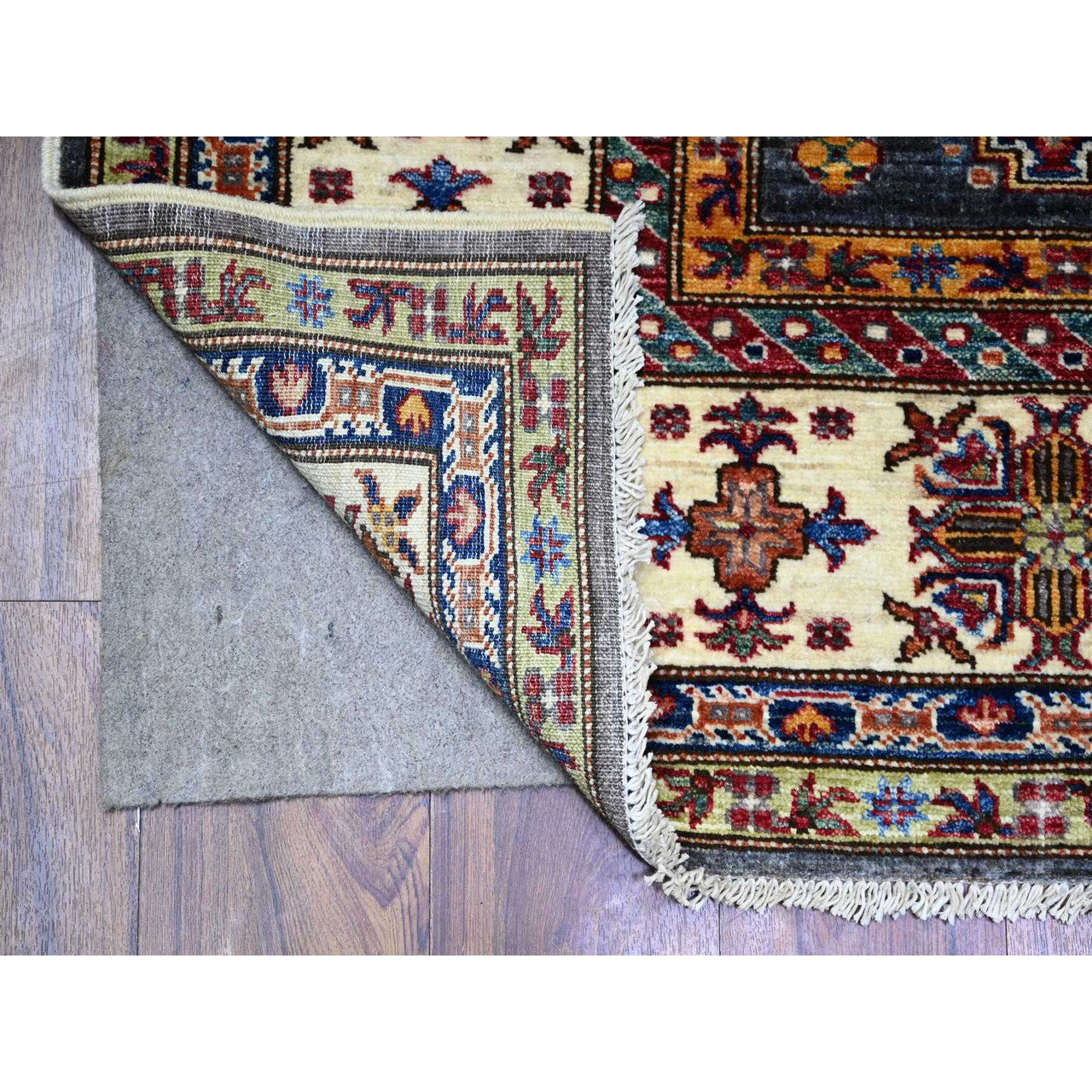 Gray 5'9" x 7'10" Kazak Pomelo Hand knotted Wool Rug - Sku: O074800