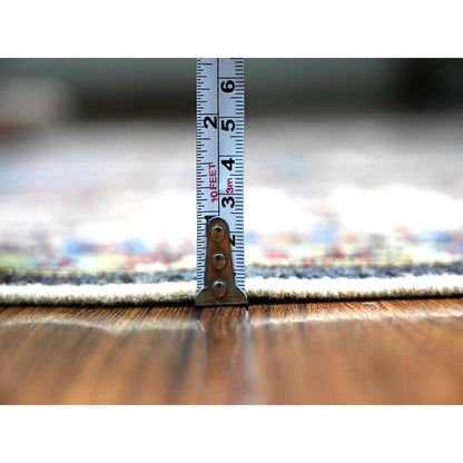 Kazak Wool Hand Knotted Rug Grey Pomelo White 5.9X7.10 -O074800