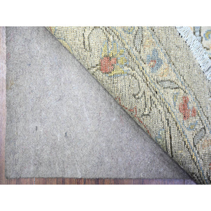 Oushak And Peshawar Wool Hand Knotted Rug Grey Gray 8.0X8.0 -O074820
