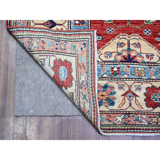 Tribal & Geometric Wool Hand Knotted Rug Red Spring Ivory 6.8X9.10 -O074824