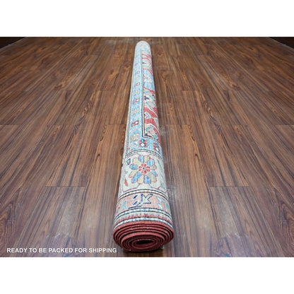 Tribal & Geometric Wool Hand Knotted Rug Red Spring Ivory 6.8X9.10 -O074824