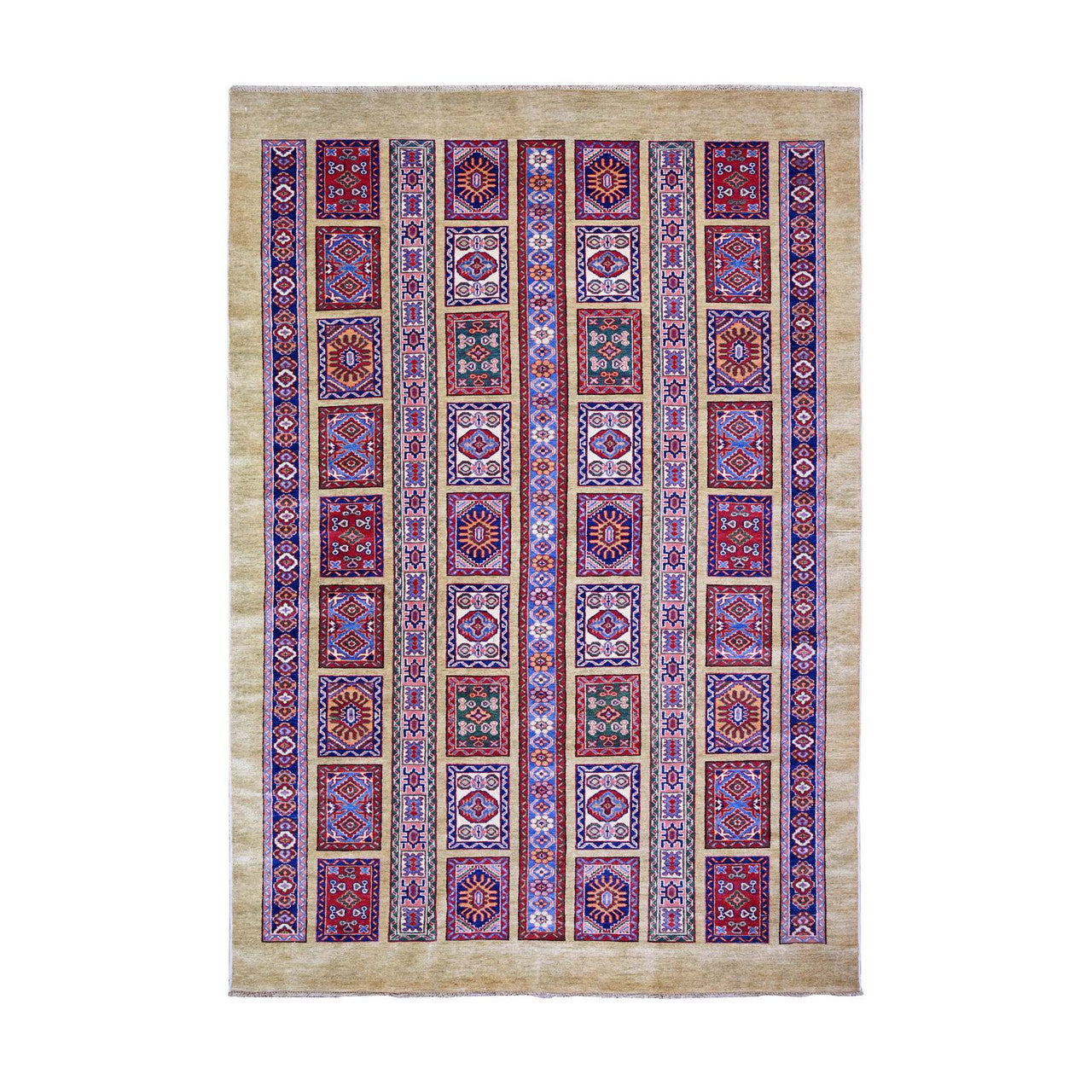Brown 5'11" x 8'6" Tribal & Geometric Hand knotted Wool Rug - Sku: O074833