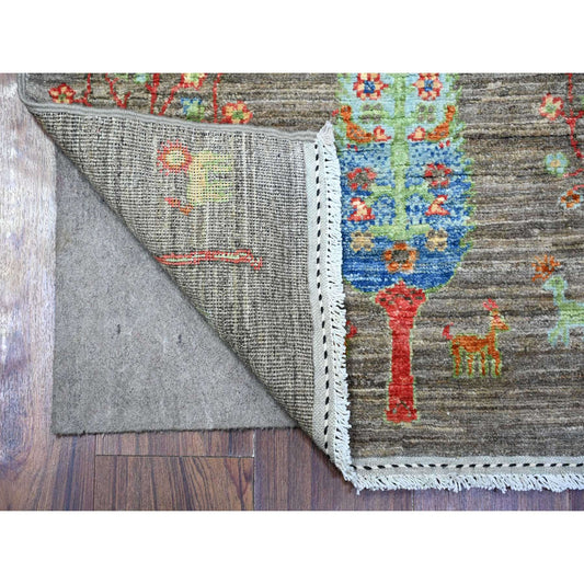 Transitional Wool Hand Knotted Rug Grey No Border 2.5X11.2 -O074852