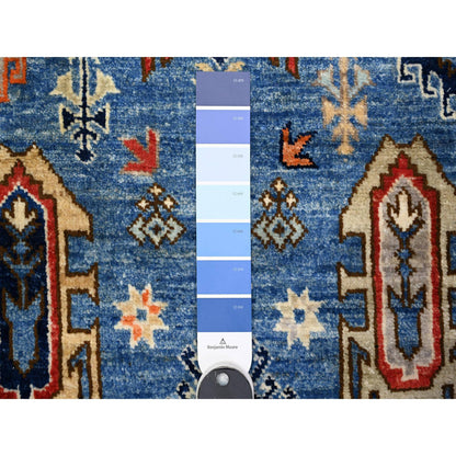 Tribal & Geometric Wool Hand Knotted Rug Blue Blue 3.2X5.0 -O074862