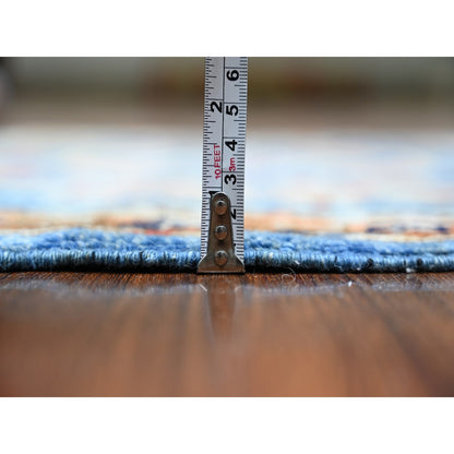 Tribal & Geometric Wool Hand Knotted Rug Blue Blue 3.2X5.0 -O074862