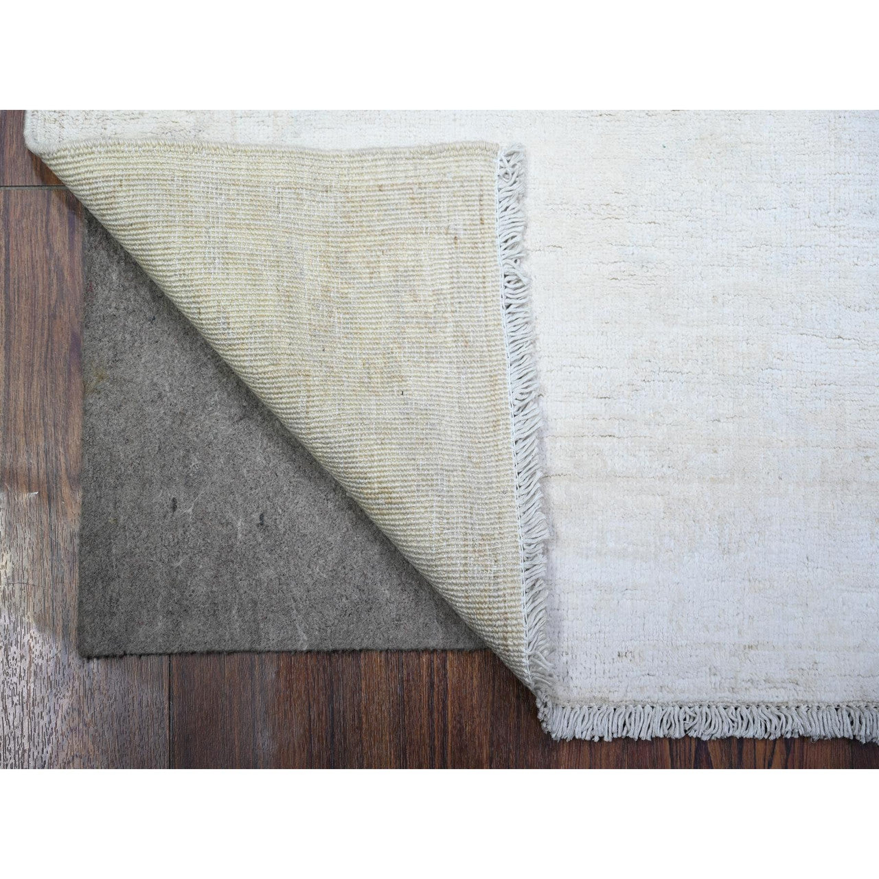 Oushak And Peshawar Wool Hand Knotted Rug Ivory Ivory 3.0X4.9 -O074871