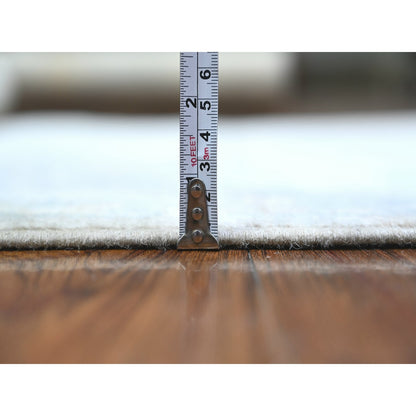 Oushak And Peshawar Wool Hand Knotted Rug Grey Glossy Gray 2.10X5.3 -O074872