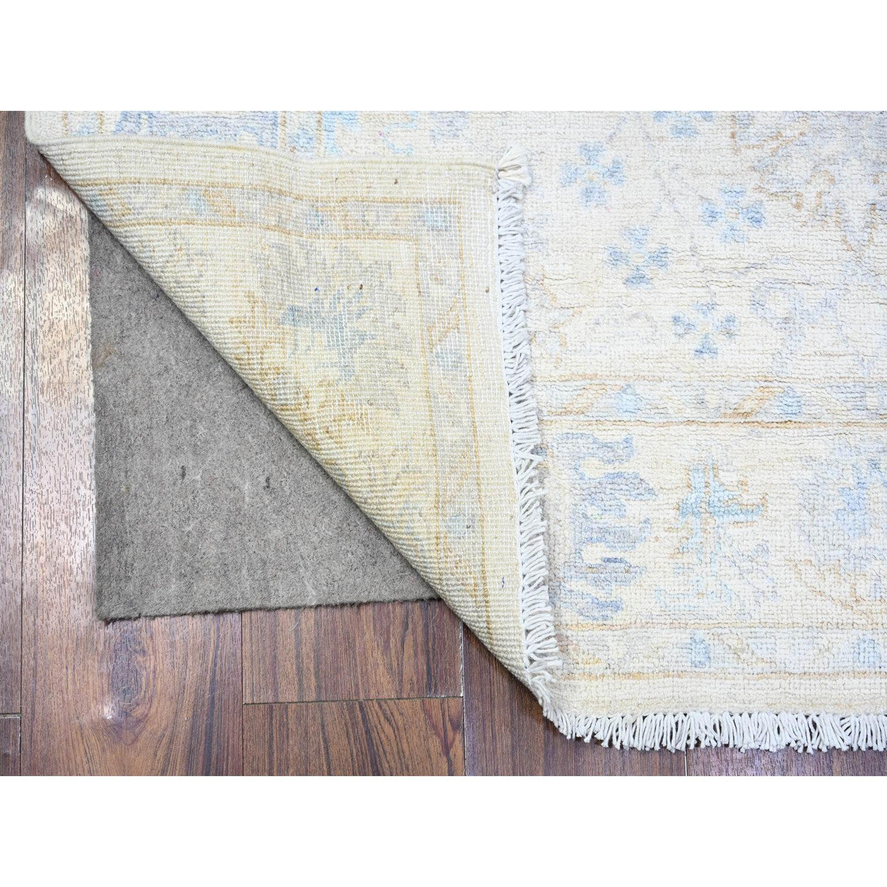 Oushak And Peshawar Wool Hand Knotted Rug Ivory Ivory 3.10X5.9 -O074878