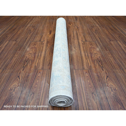 Oushak And Peshawar Wool Hand Knotted Rug Ivory Ivory 3.10X5.9 -O074878
