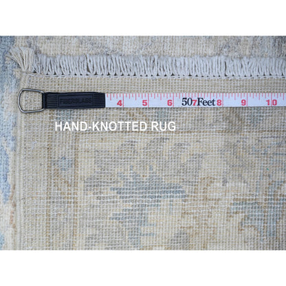 Oushak And Peshawar Wool Hand Knotted Rug Ivory Ivory 3.10X5.9 -O074878