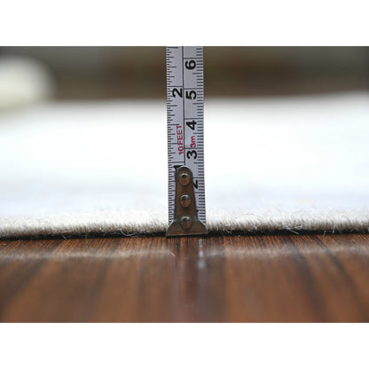 Oushak And Peshawar Wool Hand Knotted Rug Ivory Gray 3.10X5.8 -O074880