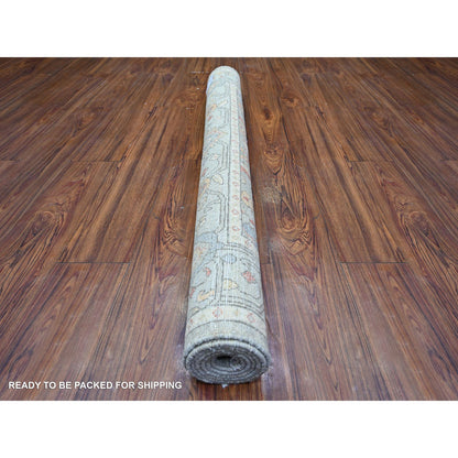Oushak And Peshawar Wool Hand Knotted Rug Grey Gray 4.3X6.0 -O074903