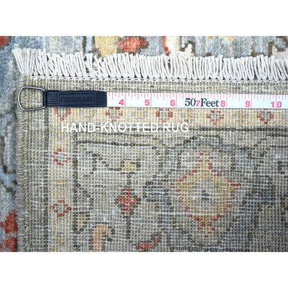 Oushak And Peshawar Wool Hand Knotted Rug Grey Gray 4.3X6.0 -O074903