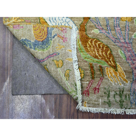 Oushak And Peshawar Wool Hand Knotted Rug Grey No Border 3.1X5.1 -O074910