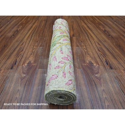 Oushak And Peshawar Wool Hand Knotted Rug Grey No Border 2.7X6.1 -O074916