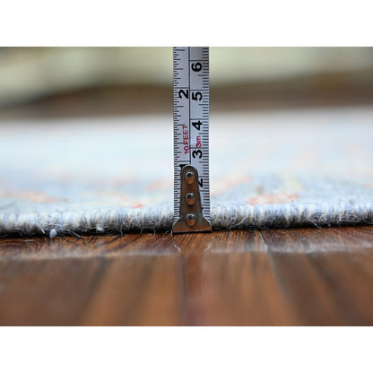 Oushak And Peshawar Wool Hand Knotted Rug Grey No Border 2.7X8.3 -O074917