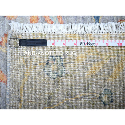 Oushak And Peshawar Wool Hand Knotted Rug Grey No Border 2.7X8.3 -O074917