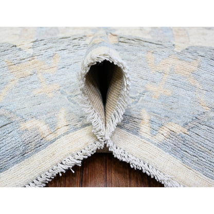 Oushak And Peshawar Wool Hand Knotted Rug Ivory Gray 10.0X15.10 -O074932