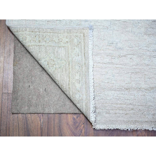 Oushak And Peshawar Wool Hand Knotted Rug Grey Gray 5.0X6.9 -O074949