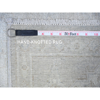 Oushak And Peshawar Wool Hand Knotted Rug Grey Gray 5.0X6.9 -O074949