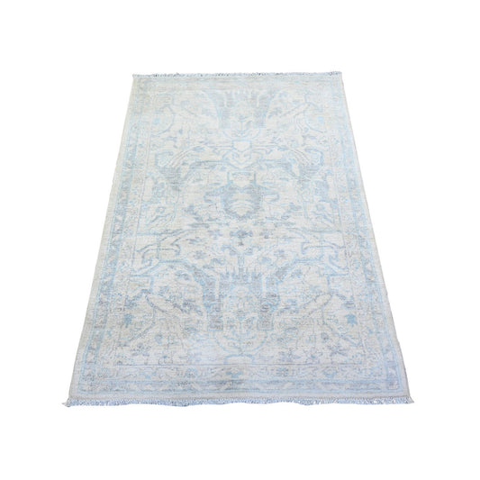 Oushak And Peshawar Wool Hand Knotted Rug Ivory Lexicon Ivory 2.11X4.11 -O074960