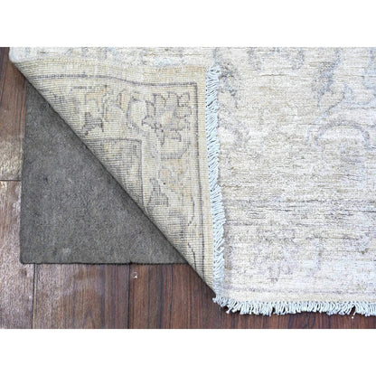 Oushak And Peshawar Wool Hand Knotted Rug Grey Gray 3.0X4.9 -O074962