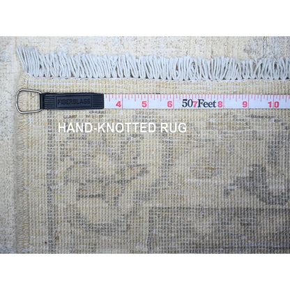 Oushak And Peshawar Wool Hand Knotted Rug Grey Gray 3.0X4.9 -O074962