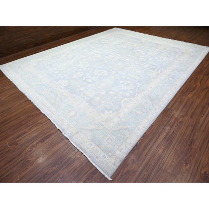 Oushak And Peshawar Wool Hand Knotted Rug Grey Chrome Gray 11.9X14.4 -O074972