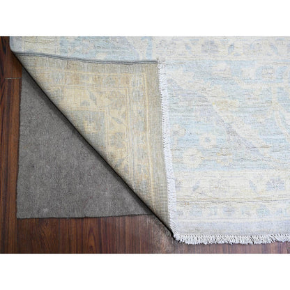 Oushak And Peshawar Wool Hand Knotted Rug Grey Chrome Gray 11.9X14.4 -O074972