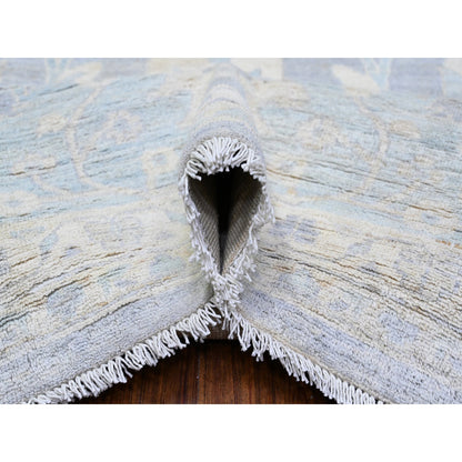 Oushak And Peshawar Wool Hand Knotted Rug Grey Chrome Gray 11.9X14.4 -O074972