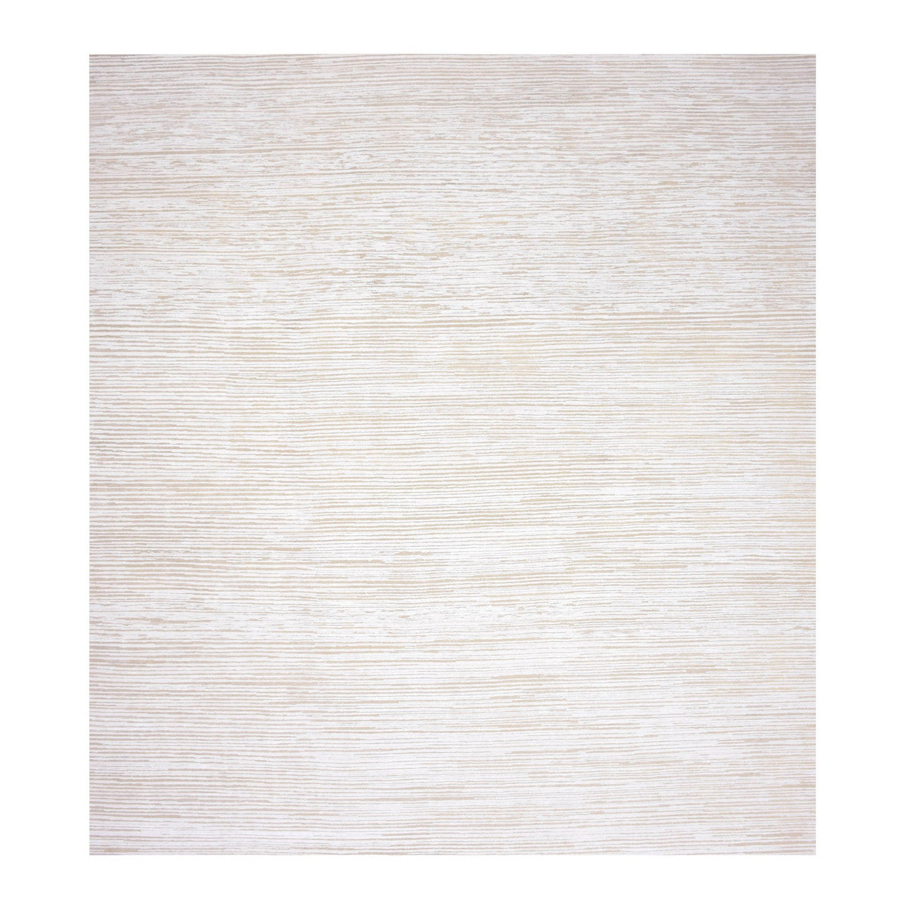 Ivory 11'10" x 11'10" Modern and Contemporary Hand knotted Wool/Silk Rug - Sku: O075016