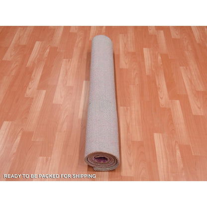 Modern and Contemporary Wool Hand Knotted Rug Pink No Border 4.1X6.2 -O075021