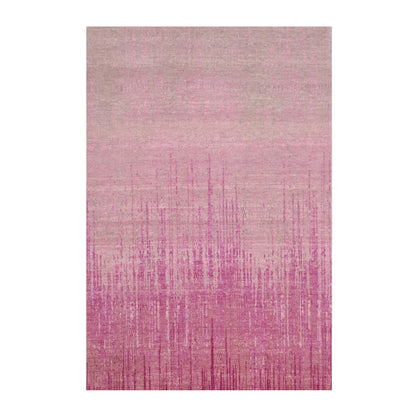 Modern and Contemporary Wool Hand Knotted Rug Pink No Border 4.1X6.2 -O075022