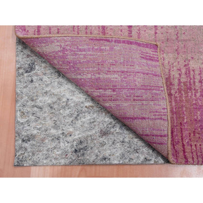 Modern and Contemporary Wool Hand Knotted Rug Pink No Border 4.1X6.2 -O075022