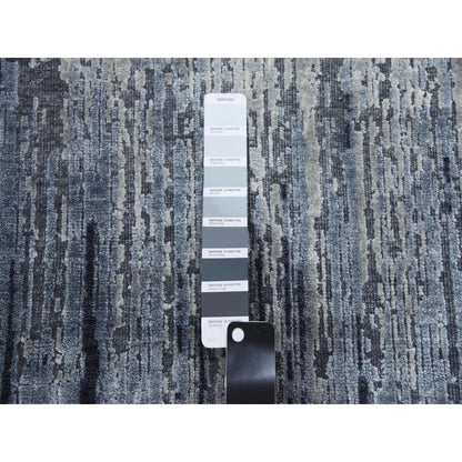 Modern and Contemporary Wool Hand Knotted Rug Grey No Border 4.0X6.0 -O075028