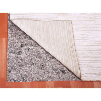 Modern and Contemporary Wool & Silk Hand Knotted Rug Ivory No Border 9.1X12.0 -O075038