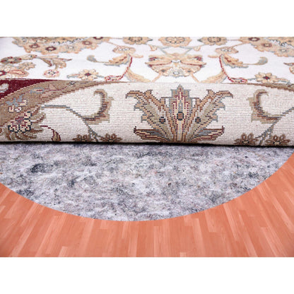 Rajasthan Wool & Silk Hand Knotted Rug Ivory Rich Red 6.0X6.1 -O075063