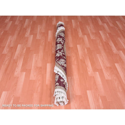 Rajasthan Wool & Silk Hand Knotted Rug Ivory Rich Red 6.0X6.1 -O075063