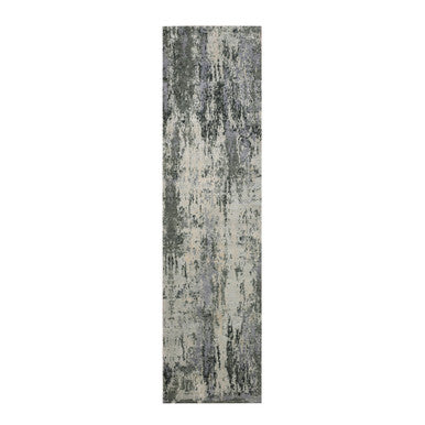 Modern and Contemporary Wool & Silk Hand Knotted Rug Grey No Border 2.7X10.2 -O075078