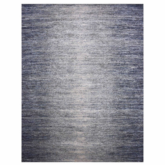 Modern and Contemporary Wool & Pure Silk Hand Knotted Rug Blue No Border 12.0X15.0 -O075103