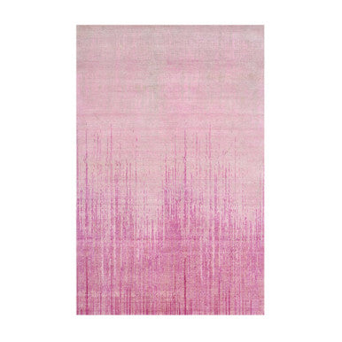 Modern and Contemporary Wool Hand Knotted Rug Pink No Border 6.0X9.4 -O075107