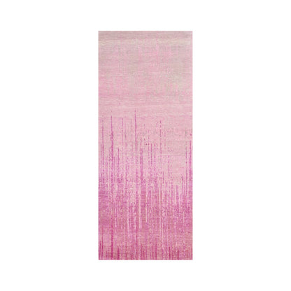 Modern and Contemporary Wool Hand Knotted Rug Pink No Border 2.6X6.4 -O075111
