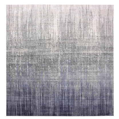 Modern and Contemporary Wool Hand Knotted Rug Grey Gray 12.1X12.2 -O075118